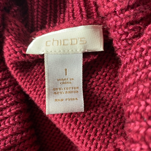 Chicos Cowl Neck Sweater - Picture 6 of 8